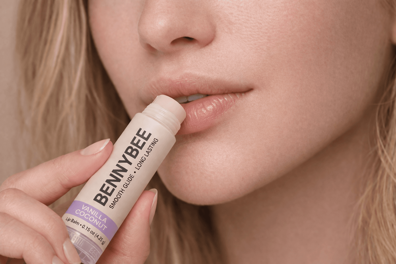 BennyBee lip balm used as part of an everyday routine.