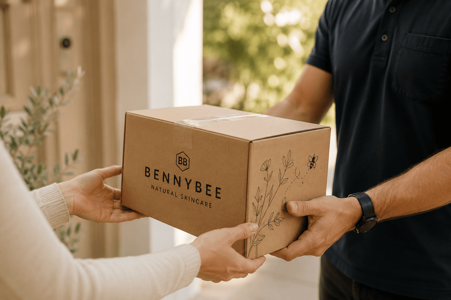 BennyBee order packaging prepared for shipping.